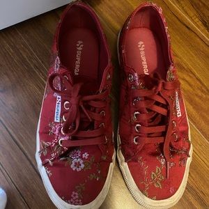 Superga red shoes, cute design